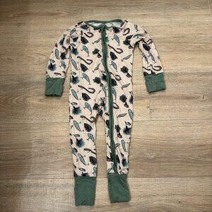 Caden Lane "Fishing" print Onsie Pajamas